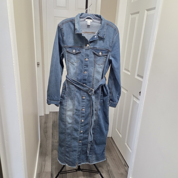 Revamped Dresses & Skirts - Revamped Cotton Blend Blue Denim Dress